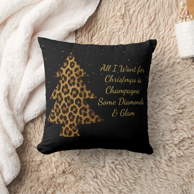 Chic Holiday Leopard Tree Design Kussen (Deken)