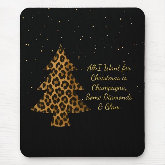 Chic Holiday Leopard Tree Design Muismat (Voorkant)