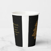 Chic Holiday Leopard Tree Design Papieren Bekers (Links)