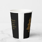 Chic Holiday Leopard Tree Design Papieren Bekers (Rechts)