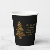 Chic Holiday Leopard Tree Design Papieren Bekers (Voorkant)