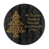 Chic Holiday Leopard Tree Design Snijplank (Voorkant)