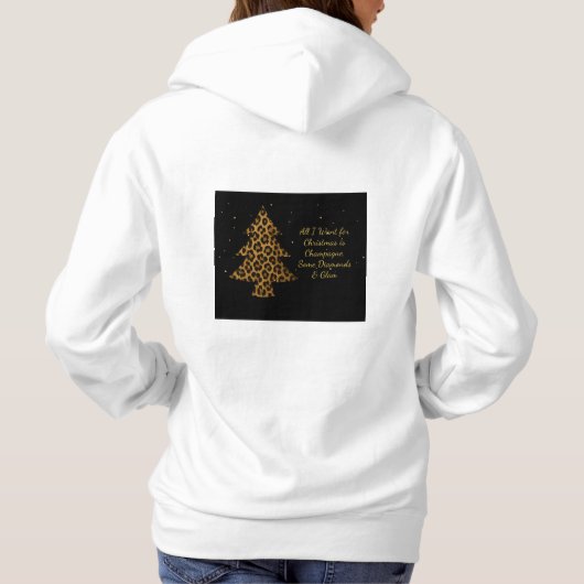 Chic Holiday Leopard Tree  Hoodie (Achterkant)