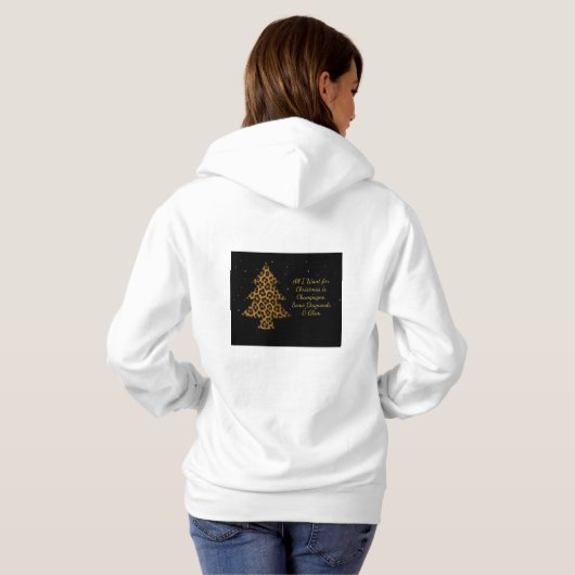 Chic Holiday Leopard Tree Hoodie (Achterkant volledig)