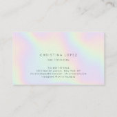 Chic holografische regenboog eenhoorn nagels scrip visitekaartje (Achterkant)