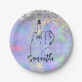 Chic Holographic Bachelorette Party | Bridal Parti Papieren Bordje (Voorkant)