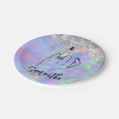 Chic Holographic Bachelorette Party | Bridal Parti Papieren Bordje (Gekanteld)