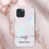 Chic Holographic Iridescent Monogram Case-Mate iPhone Case