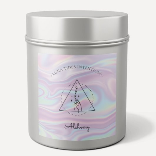 Chic Holographic Magical Inention Candles Label