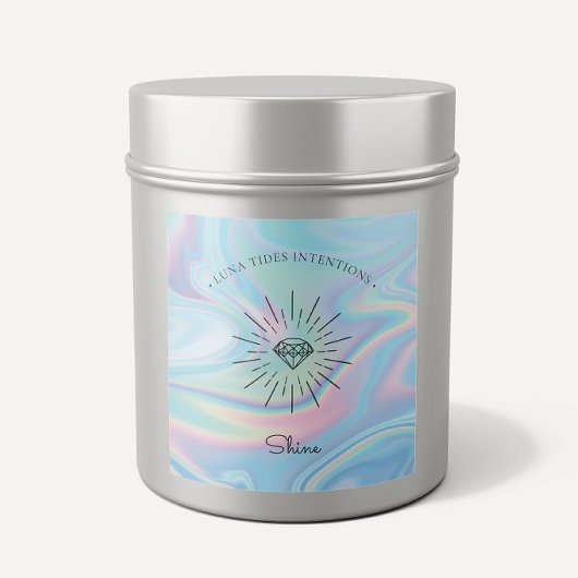 Chic Holographic Magical Inention Candles Label