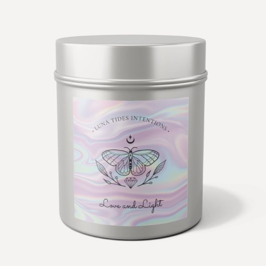 Chic Holographic Magical Inention Candles Label