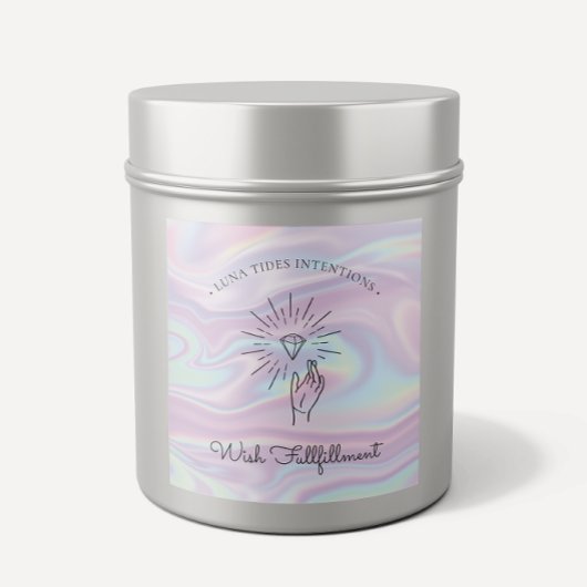 Chic Holographic Magical Inention Candles Label