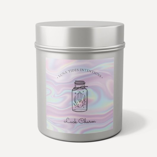 Chic Holographic Magical Inention Candles Label