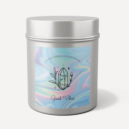 Chic Holographic Magical Inention Candles Label