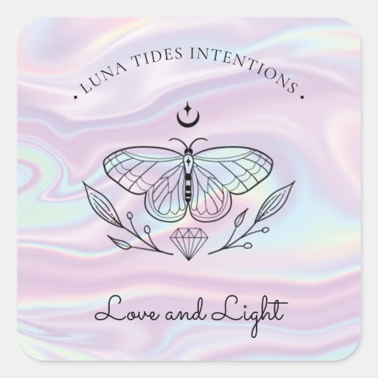 Chic Holographic Magical Inention Candles Label (Voorkant)