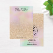 Chic holographic ombre glitter hair clip display visitekaartje (Bureau)