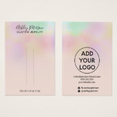 Chic holographic ombre jewells hair clip display visitekaartje (Voorkant /achterkant)