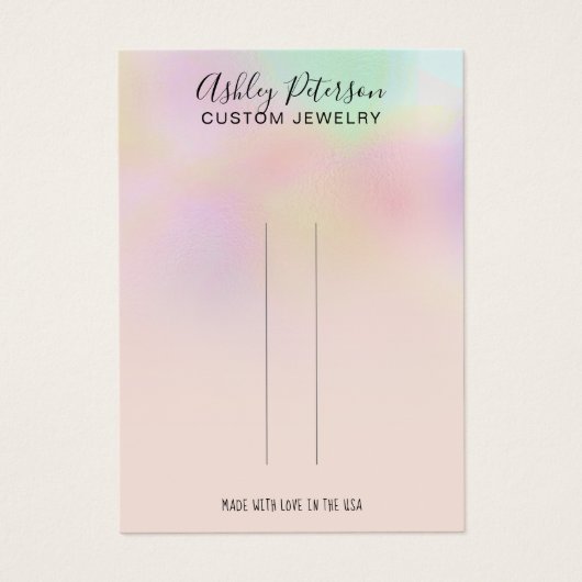 Chic holographic ombre jewells hair clip display visitekaartje (Voorkant)