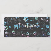 Chic Holographic Paw Print Dog Groomer CadeauKaart (Voorkant)