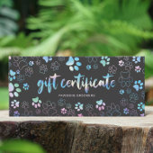 Chic Holographic Paw Print Dog Groomer CadeauKaart