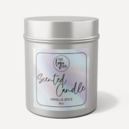 Chic Holographic Pearl Background Your Logo Candle Vierkante Sticker