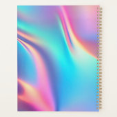 Chic holographic unicorn dripping glitter monogram planner (Achterkant)