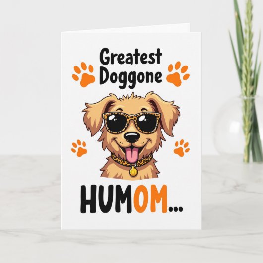 Chic Hond Moederdag Kunstkaart Kaart (Voorkant)