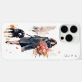 Chic Hondenliefhebber Floral Case-Mate iPhone Case (Achterkant (horizontaal))