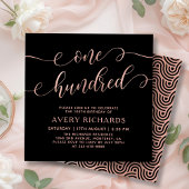 Chic Honderd Roos Gouden Script 100e Verjaardag Kaart