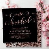 Chic Honderd Roos Gouden Script 100e Verjaardag Kaart