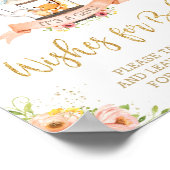 Chic Hot Air ballonkoe dieren die op Baby willen Poster (Hoek)