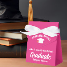 Chic Hot Pink Gepersonaliseerde Graduation Party