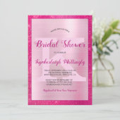 Chic Hot Pink Glam Diamond Sparkle Vrijgezellenfee Kaart (Staand voorkant)