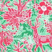 Chic hot pink green watercolor preppy festive fleece deken