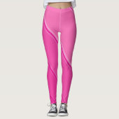 Chic Hot Pink onder Pink Banded Print Leggings (Voorkant)