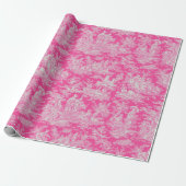 Chic  hot pink toile de jouy bedrukt cadeaupapier (Uitgerold)