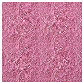 Chic hot pink tooled leather floral stof (Swatch)