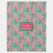 Chic hot pink watercolor preppy festive gift  fleece deken (Voorkant)