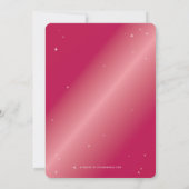 Chic Hot Pink Web Halloween Party voor mousserende Kaart (Achterkant)