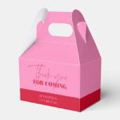 Chic Hot Roze Rode Verjaardag Dank u Bedankdoosjes (Achterkant)