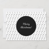 Chic Houndstooth Musical Notes Merry Kerstry Feestdagenkaart (Voorkant)