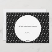 Chic Houndstooth Musical Notes Merry Kerstry Feestdagenkaart (Achterkant)