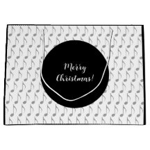 Chic Houndstooth Musical Notes Merry Kerstry