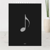 Chic Houndstooth Musical Notes Merry Kerstry Kaart (Achterkant)