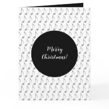 Chic Houndstooth Musical Notes Merry Kerstry