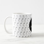 Chic Houndstooth Musical Notes Merry Kerstry Koffiemok (Links)