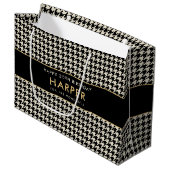 Chic Houndstooth Verjaardag Elke Leeftijd 30e Gebr Groot Cadeauzakje (Voorkant Gekanteld)