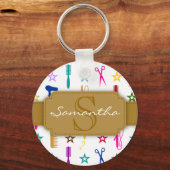 Chic Hues Multicolor Custom Sleutelhanger (Voorkant)