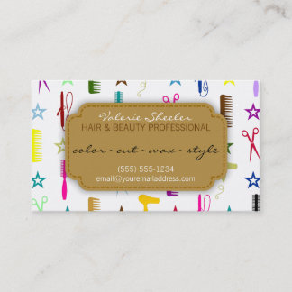 Chic Hues Multicolor Hair Beauty Appointment Card Afsprakenkaartje