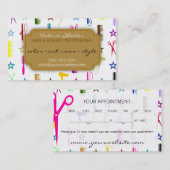 Chic Hues Multicolor Hair Beauty Appointment Card Afsprakenkaartje (Voorkant / Achterkant)